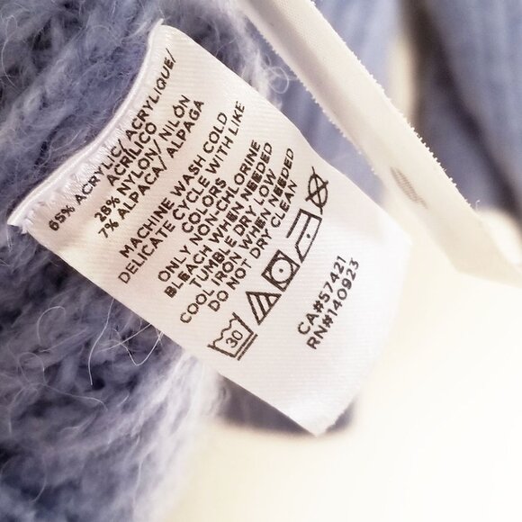 Lou & Grey Findley Chunky Ribbed Knit Turtleneck Oversized Sweater Alpaca S $90 - Picture 6 of 12